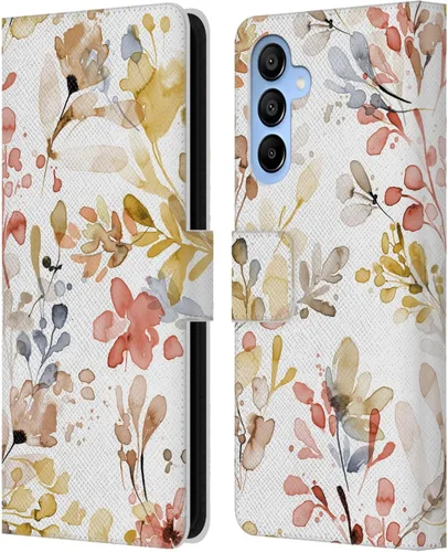 Vista 111 de Head Case Designs Officially Licensed Ninola Beige Wild Grasses Leather Wallet Case Compatible with Samsung Galaxy A07 4G