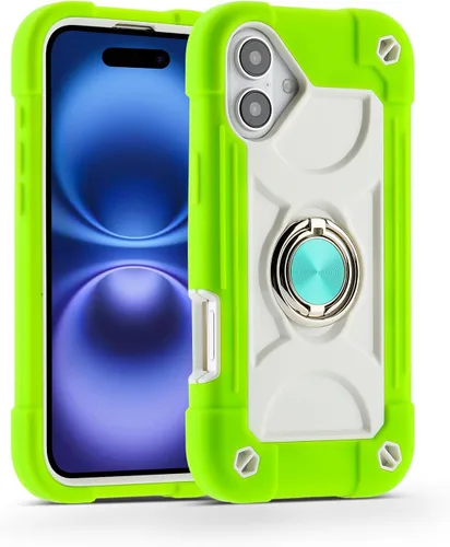 Vista 131 de MARKILL Funda compatible con iPhone 14 Pro de 6.1 pulgadas con soporte de anillo integrado, protección contra caídas de grado militar, carcasa Palta