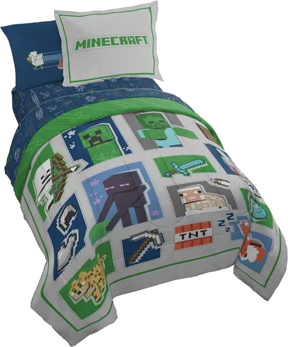 Vista 9 de Trend Collector - Juego de edredón individual de camión de bomberos de 5 piezas, ropa de cama para niños