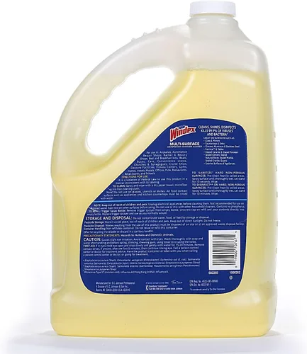 Vista 3 de SC Johnson Professional Windex Limpiador desinfectante multisuperficie, cítricos, repuesto de botella de 1 galón