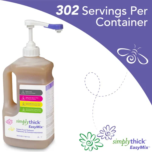 Vista 5 de SimplyThick EasyMix 302 porciones Espesante de gel para personas con disfagia y trastornos de deglución No alterará el sabor del líquido