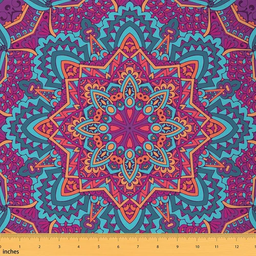 Vista 46 de Castle Fairy - Tela decorativa con flores Mandala de Castle Fairy por The Yard, diseño rústico de diente de león floral naturaleza planta