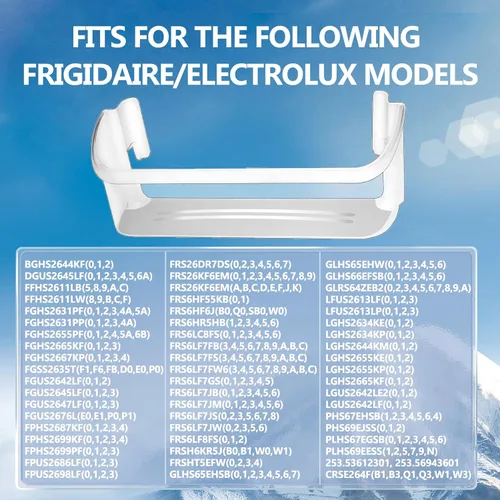 Vista 4 de UPGRADE 240323002 - Pieza de repuesto para estante de puerta de refrigerador, compatible con Frigidaire FGHS2631PF4A, FGHS2655PF5A, FGHS2655PF4