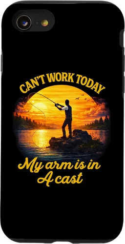 Vista 18 de Can't Work Today My Arm is in A Cast Fly Fishing Funny Humor Case for iPhone 17