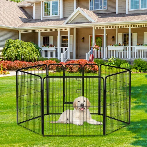 Vista 2 de BestPet Extensión de corral para perros 32 pulgadas, 2 paneles Corral resistente para mascotas con ejercicio de metal Paneles de cerca