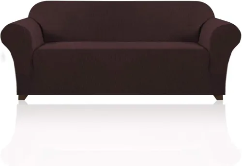 Vista 69 de PrinceDeco Funda elástica para sofá de 3 cojines, funda de sofá de tela jacquard de elastano de 1 pieza, funda universal antideslizante, protector