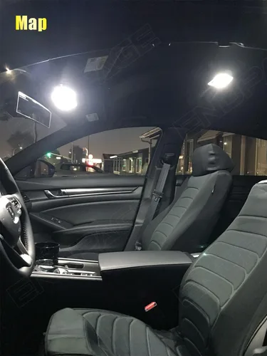 Vista 3 de Kit de 6 luces LED Civic para interior Honda Civic 2016 2017 2018 2019 2020 2021 blanco 6000K mapa interior cúpula espejo de tocador paquete