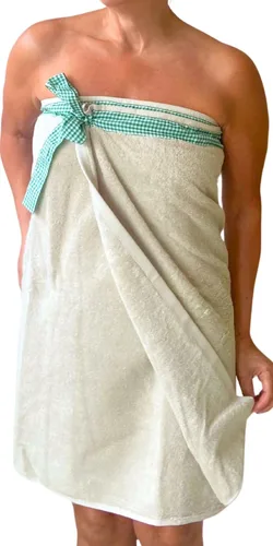 Vista 10 de UWRAPT Toalla para mujer, cierre de lazo, sin ganchos ni broches, 100% algodón, absorbente para spa, ducha, baño, piscina