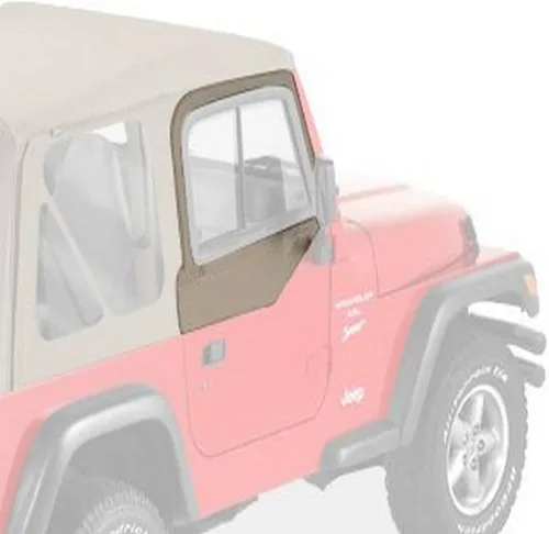 Vista 4 de Bestop Deslizantes Superiores de Puerta - Jeep Wrangler TJ '97-06 (Tela de Denim Negra; Ventana Deslizante Doble)