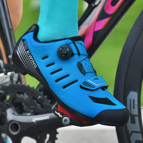 Vista 9 de Zapatos de ciclismo unisex compatibles con Pelaton para interiores, zapatos de bicicleta de carretera, zapatos de bicicleta de montaña para hombres