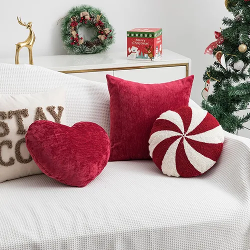 Vista 3 de Fundas de almohada de Navidad con forma de bastón, relleno en forma de bastón, para sofá, cama, sofá, sala de estar, 7.87 x 19.68 pulgadas