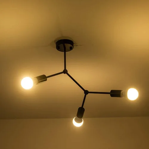 Vista 4 de Lámpara de techo moderna con múltiples cabezales, lámpara de techo LED, lámpara de techo retro industrial con personalidad compatible con luces