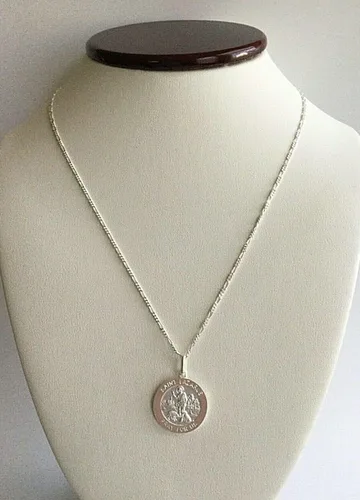 Vista 3 de Collar de plata de ley 925 con diseño de San Lázaro, 20.0in de largo, 0.709in de largo