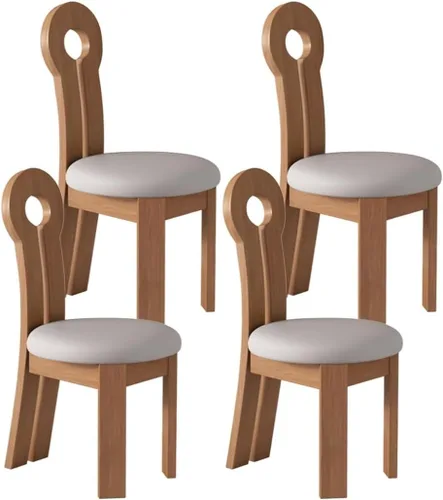 Vista 26 de YVYKFZD Dining Chairs Set, Solid Wood Dining Room Chair, Upholstered Kitchen Chairs, Unique Key-Shaped Living Room Chair, for Offices Bedroom Study
