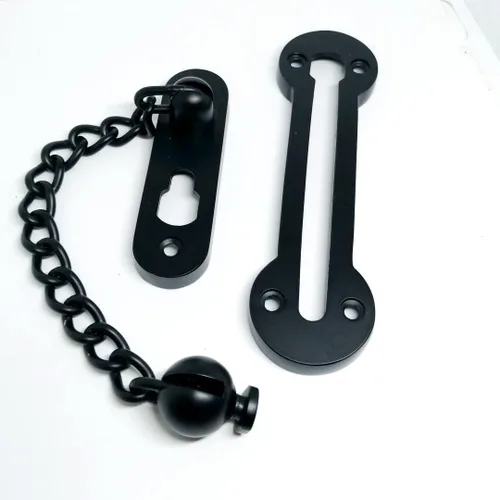 Vista 2 de Cadena de Puerta con Cerradura, Cadena de Seguridad de Puerta Sólida de Acero Inoxidable Ss304 Extra Gruesa de 3mm, Cadena de Puerta Resistente
