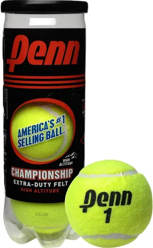Vista 5 de Penn Championship - Pelotas de tenis de alta altitud, 12 unidades de 36 bolas amarillas, aprobadas por la USTA y la ITF, pelota oficial de las ligas