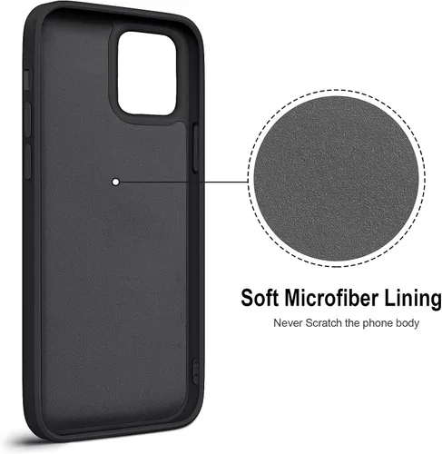 Vista 3 de Funda Hython para iPhone 12 y iPhone 12 Pro con soporte de anillo, soporte magnético giratorio de 360°, funda protectora de goma a prueba de golpes