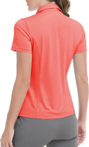 Vista 2 de Hiverlay Women Golf Shirts Polo Shirts for Women UPF 50+ Lightweight Quick-Dry Collared Tennis Daily Shirts Work Tops