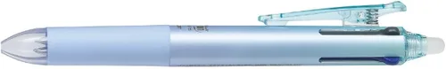 Vista 2 de Pilot Bolígrafo Frixion Ball 4, 0.015 in ultrafino, 4 colores (negro, rojo, azul y verde), cuerpo azul claro de gradación (PLKFB80UF-GRLB)