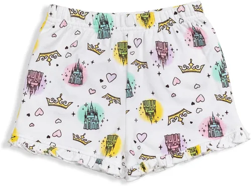 Vista 4 de Disney Princesa Ariel Moana Jasmine Rapunzel Belle - Camiseta y pantalones cortos para niñas