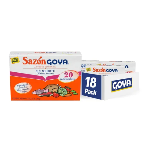 Vista 8 de Goya Foods Sazón condimento con cilantro y tomate, 1.41 onzas (paquete de 36)