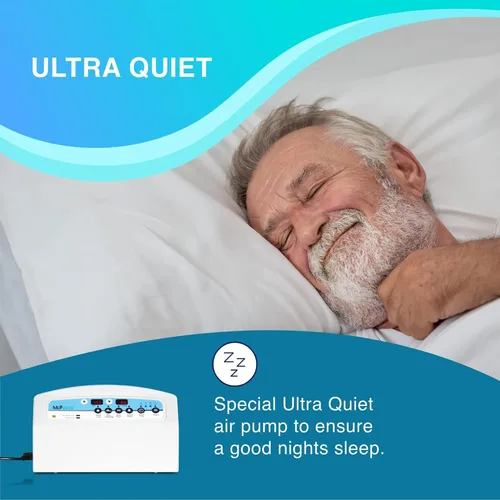 Vista 7 de MedVance Sistema médico de reemplazo de colchón de baja pérdida de aire con alarma, 8 pulgadas con funda acolchada, totalmente digital con control