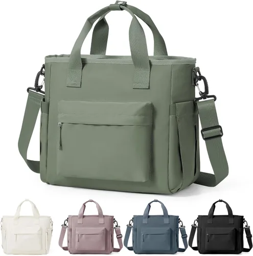 Vista 9 de Bolsa de almuerzo para mujer, caja de almuerzo grande para adultos para mujeres y hombres, bolsa de almuerzo aislada con bandolera para trabajo