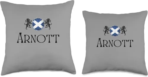 Vista 3 de Scotland Clan Gifts For The Arnott Family Arnott Clan Scottish Family Name Scotland Heraldry Throw Pillow, 16x16, Multicolor