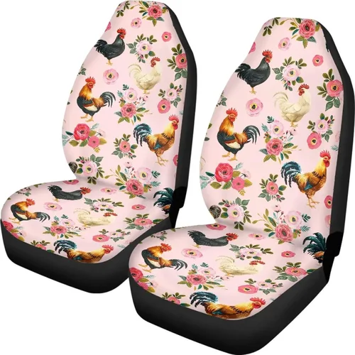 Vista 17 de Funda de asiento de automóvil con margaritas bohemias, diseño hippy arcoíris, margarita, flores, antideslizante, SUV, sedán, furgoneta, protector