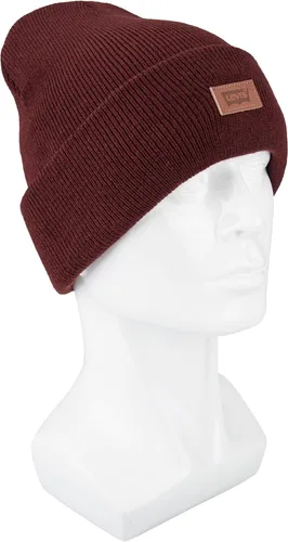 Vista 6 de Levi's All Season Comfy Leather Logo Patch Cuffed Hero Beanie