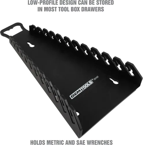 Vista 4 de OEMTOOLS 23107 Organizador de llaves inversas con asa, para tienda, garaje o caja de herramientas, organizadores y almacenamiento para un transporte