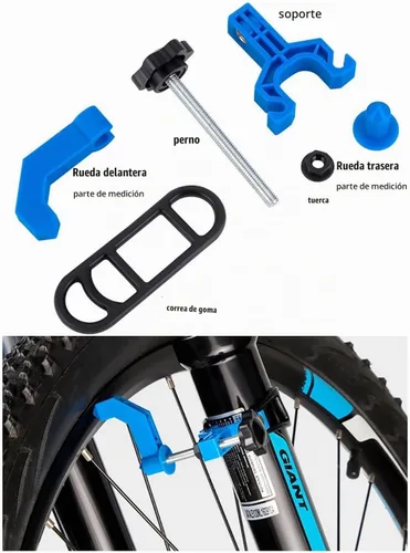 Vista 2 de Rueda de bicicleta portátil Truing Stand Bike Mini Llantas Ajuste Reparación Herramientas de montaje Llave de radios Negro