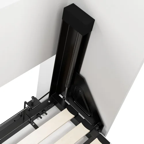 Vista 8 de Bestar Pur - Cama Murphy completa y 2 estanterías con cajones, cama de pared que ahorra espacio de 131 pulgadas
