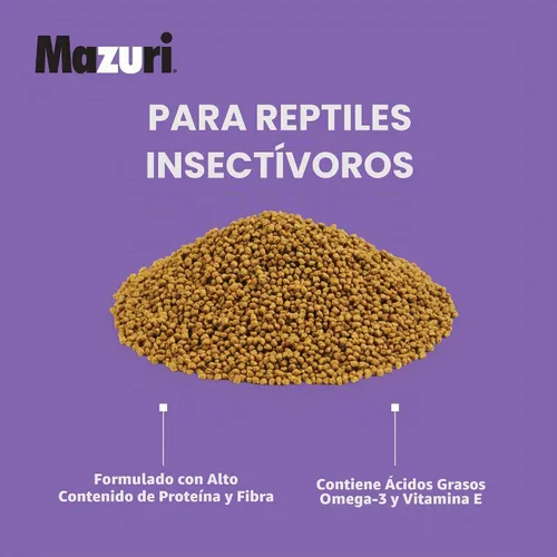 Vista 5 de Mazuri Comida de dragón barbudo - Porción de insectos de una dieta completa Bolsa de 8 onzas (8 onzas)