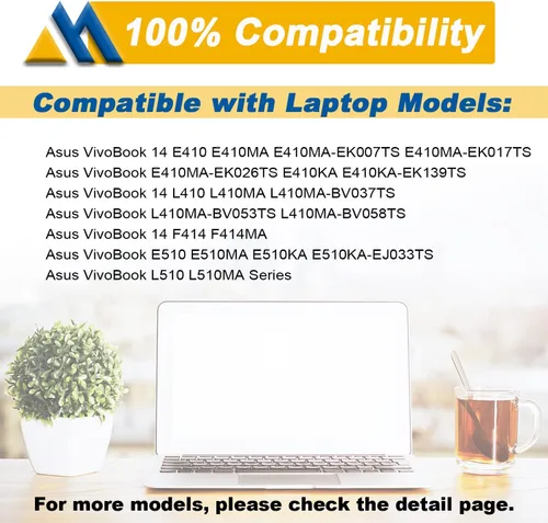 Vista 5 de B31N1912 C31N1912 - Batería de repuesto para portátil ASUS VivoBook asus 14 E410M E410MA L410MA E410MA E410KA F414MA E510MA E510KA L510MA R522MA