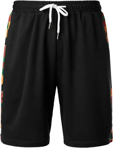 Vista 4 de Conjunto de camiseta y pantalones cortos para hombre con estampado africano de LucMatton