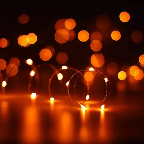 Vista 10 de ANJAYLIA Guirnalda de luces de Pascua que funciona con pilas, 20 luces LED pastel de 9.8 pies, guirnalda de luces pequeñas impermeables para Luces