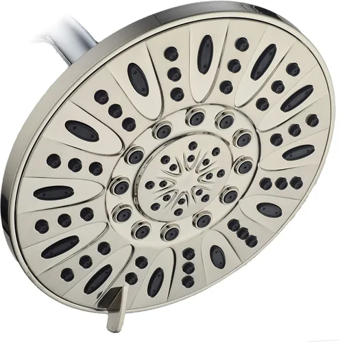 Vista 9 de AquaDance Cabezal de ducha de lluvia de níquel cepillado de alta presión de 6 configuraciones de 7" pulgadas – Ángulo ajustable, chorros de cabezal