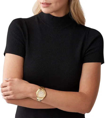 Vista 2 de Michael Kors Womens Watch RUNWAY 40 mm case size Three Hand movement Stainless Steel strap