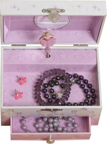 Vista 6 de Mele Co Ashley - Joyero musical de hadas para niñas color rosa