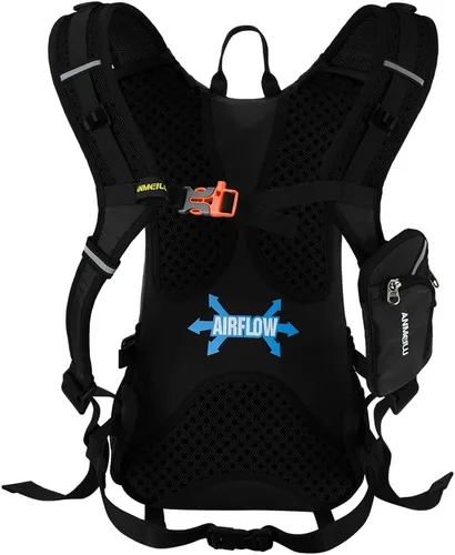Vista 2 de Mochila de ciclismo al aire libre, 18L, color negro