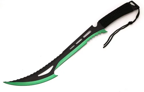 Vista 17 de Snake Eye Tactical - Espada de fantasía con funda de nailón, machete para exteriores y camping Verde