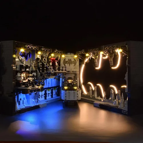 Vista 6 de LightGo Kit de iluminación LED diseñado para Batman, compatible con Lego Batcave Shadow Box 76252, juego de construcción, no incluye