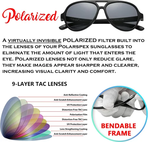 Vista 3 de PolarSpex Gafas de sol para niños, flexibles, polarizadas, sin BPA, para edades de 3 a 7 años