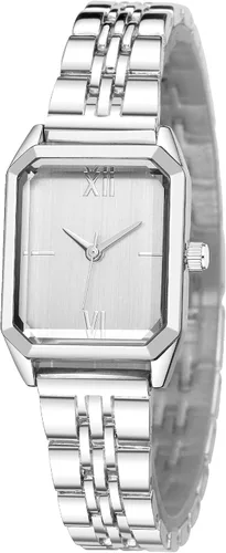 Vista 9 de IBSO Reloj de pulsera cuadrado de lujo para mujer, reloj de pulsera simple de moda para mujer, movimiento de cuarzo japonés, resistente al agua