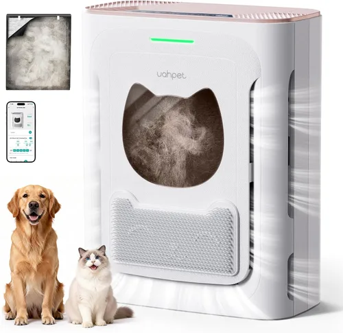 Vista 8 de uahpet Purificador de aire para mascotas para el hogar, reduce el pelo de las mascotas, la caspa, los olores, el polvo y el humo para habitaciones