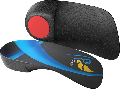 Vista 8 de QBK - Plantillas de soporte de arco 3/4 para mujer y hombre, plantillas ortopédicas, plantillas para el arco del pie para fascitis plantar, pies
