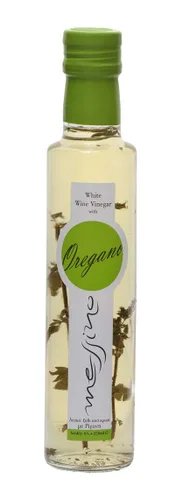 Vista 5 de Messino Vinagre de vino blanco importado de Grecia, 8.5 fl oz (albahaca)