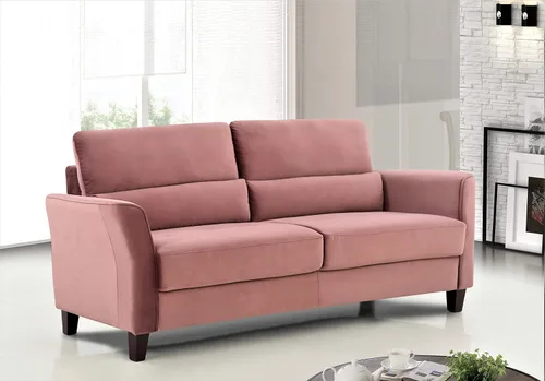 Vista 8 de Container Furniture Direct Stoughton - Sofá biplaza tapizado moderno de mediados de siglo con brazos inclinados para sala de estar, 57.88 pulgadas