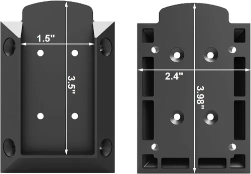 Vista 2 de 20 conectores de barandilla de cubierta para poste de madera 2x4 KF4013 160 tornillos libres de óxido, en realidad de 1.5 x 3.5 pulgadas